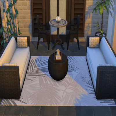 Exterior tropical rug
