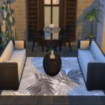 Exterior tropical rug