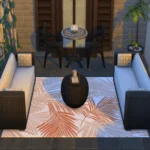 Exterior tropical rug