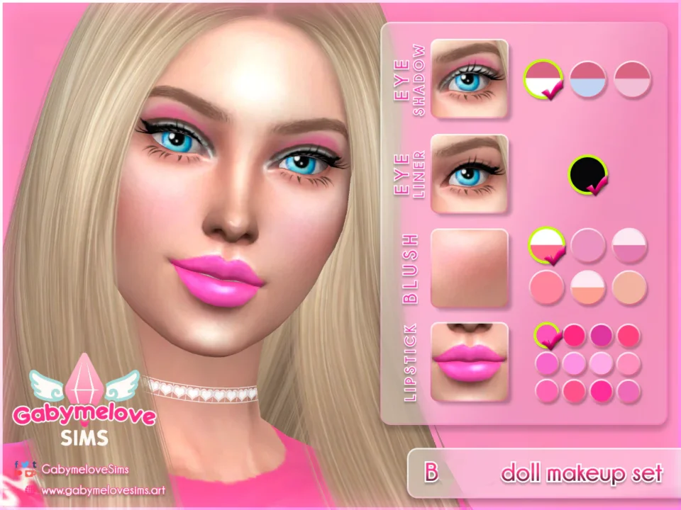 Barbie doll makeup set [HQ compatible]