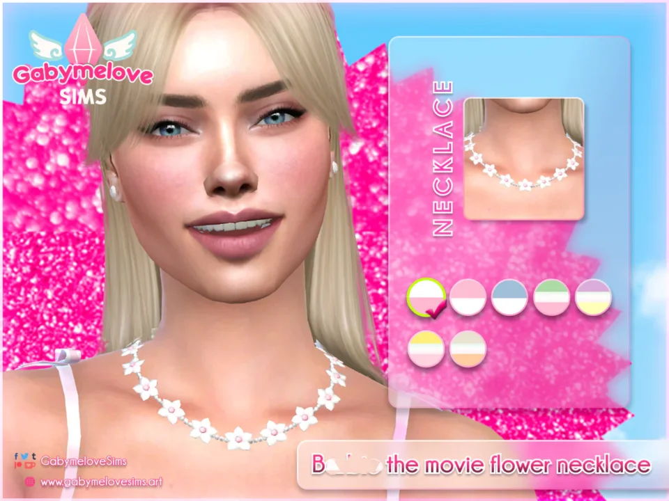 Barbie flower necklace [HQ compatible]