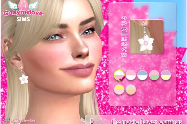 Barbie flower earrings [HQ compatible]