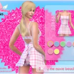Barbie pink gingham beach dress [HQ compatible]