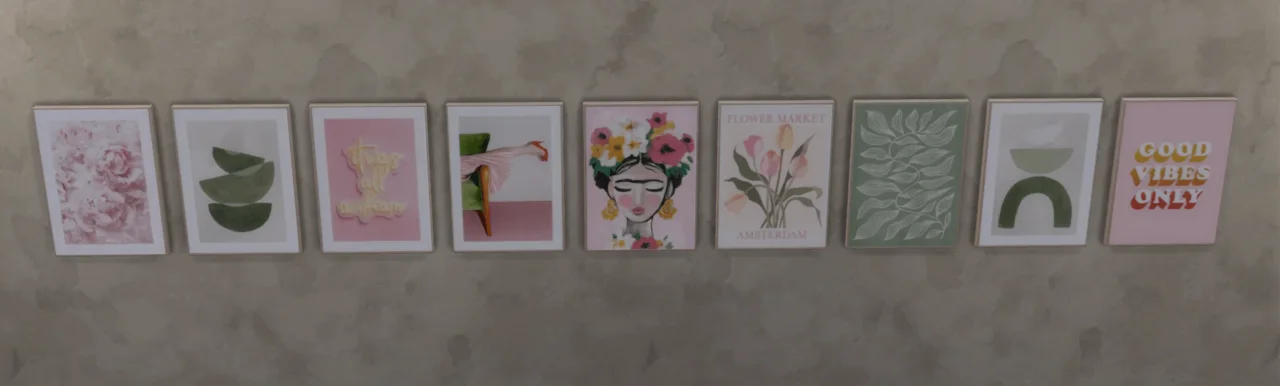 WallArt1-Green&Pink