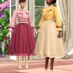 Mauve Dress & Blouse Set