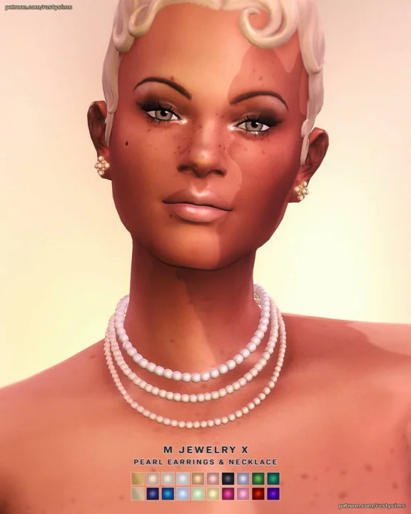 M Jewelry X - Pearl Earrings & Necklace Set