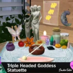 Triple Headed Goddess Statuette