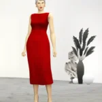 Crepe Midi Dress