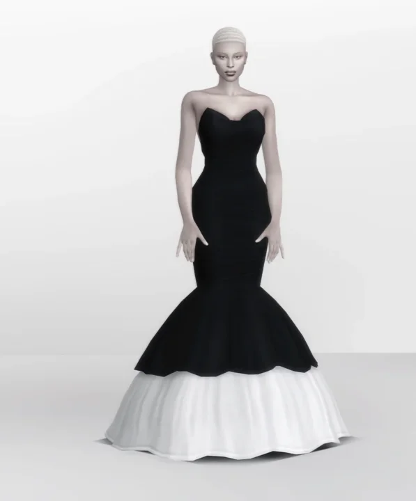 Bellinor Mermaid Gown - Black Couture
