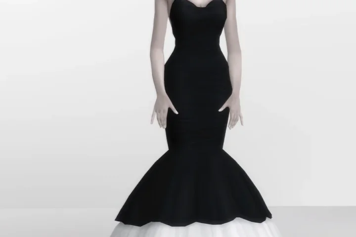 Bellinor Mermaid Gown - Black Couture