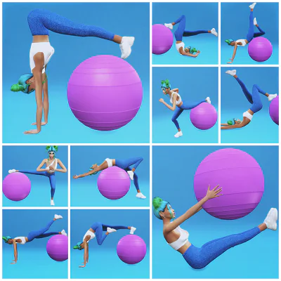 Exercise with a fitness Ball