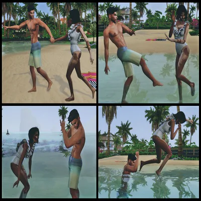 Couple Summer fun poses