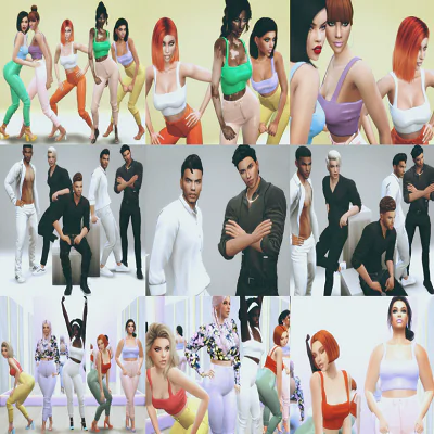 Group poses ''Models''