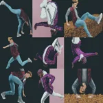 Artistic gymnastic maneuvers based on ''Parkour''