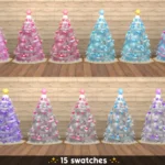 Stroke of Midnight Christmas Tree: Cotton Candy Recolors