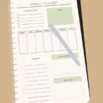 Spiral weekly planner
