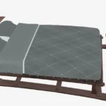 Sleigh bed