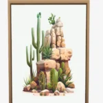 Cactus wall prints set