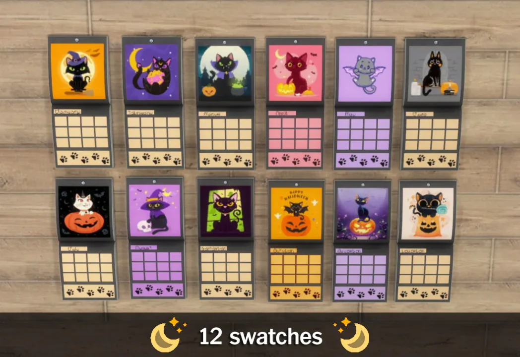 Halloween Cat Calendars