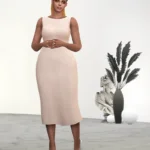 Crepe Midi Dress