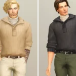 Basic Sweater VI - Set 2_Turtleneck with Rolled Up Sleeves