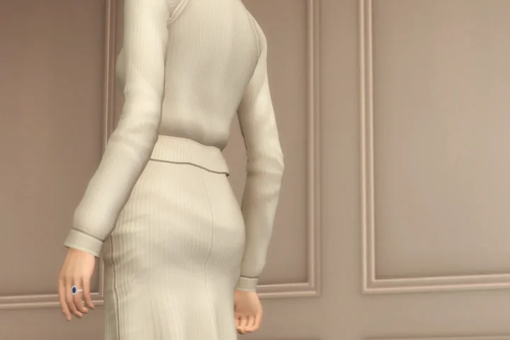 Basic VI - Crème Knit Sweater & Skirt