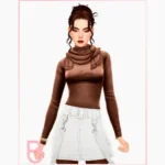 Woman Top with Scarf - Kam - Version 1