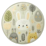 Rabbit Round Rugs : 2 versions