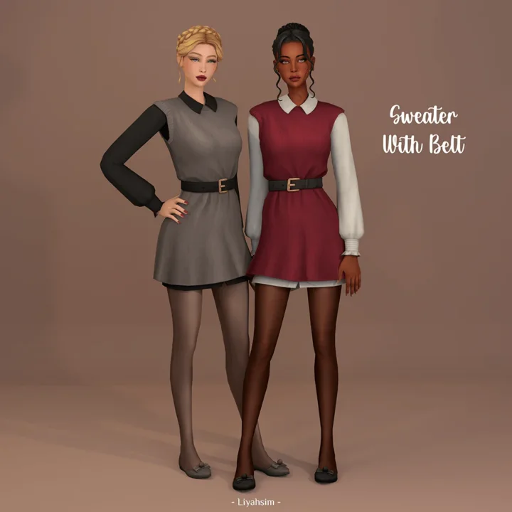 Meet Me in Paris Collection - Sweater with Belt