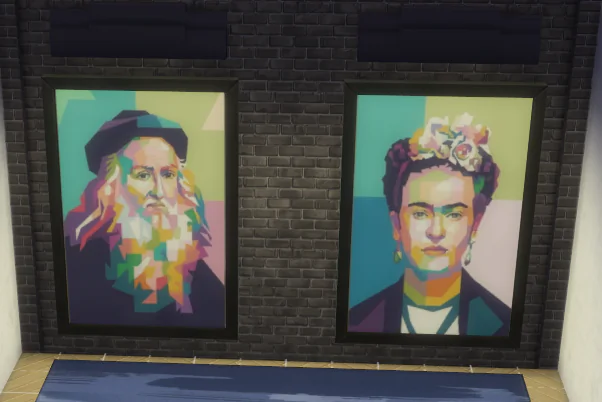 Popart Vinci and Kahlo paintings
