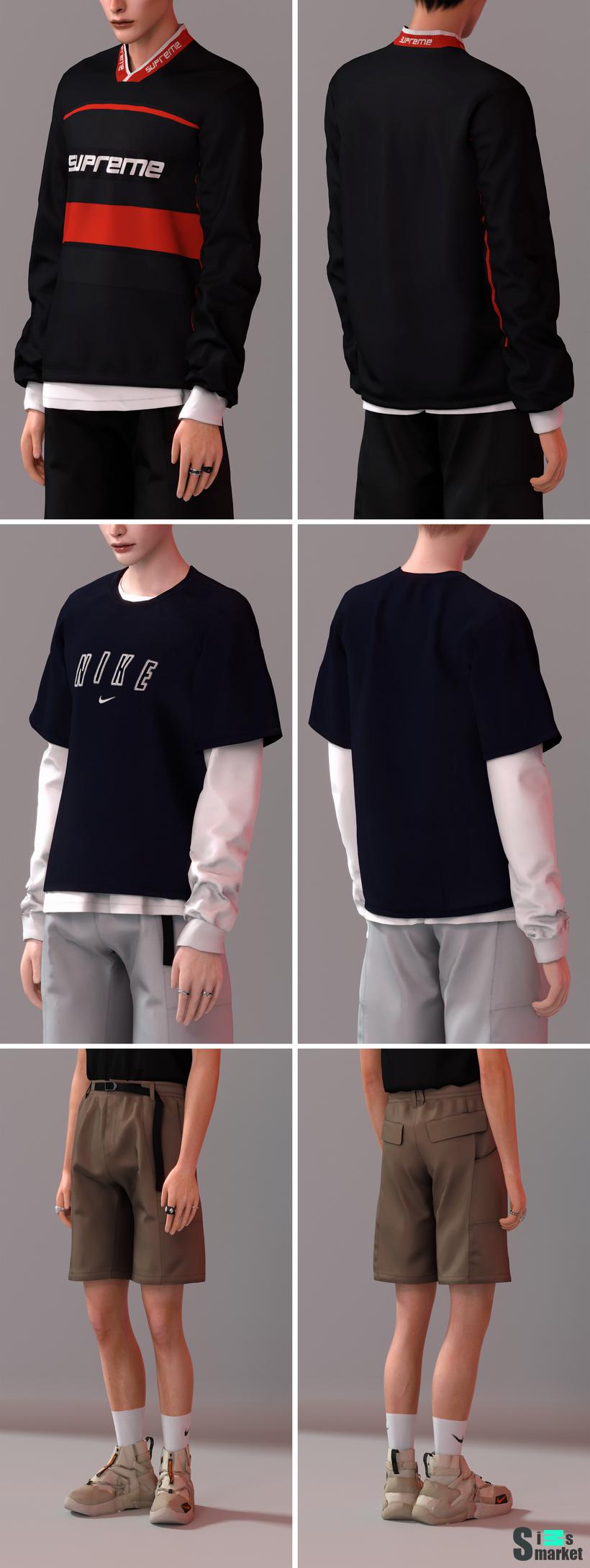 1990's Vibes Outfit Set by Moood X Rona Collaboration для Симс 4. Скачать мод