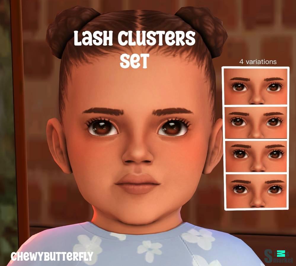 2D реснички "2D cluster lashes set" для Симс 4 для Симс 4. Скачать мод