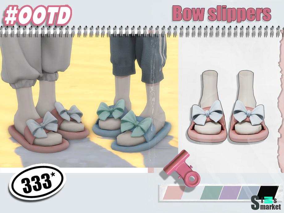 333-Bow slippers-для Симс 4 для Симс 4. Скачать мод