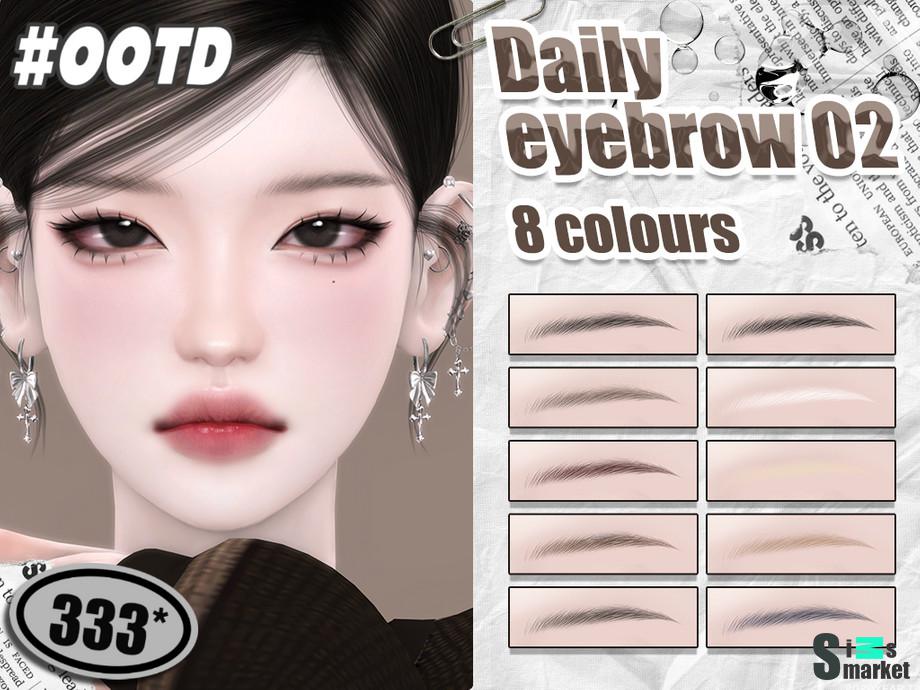 333-Daily eyebrow 02-для Симс 4 для Симс 4. Скачать мод