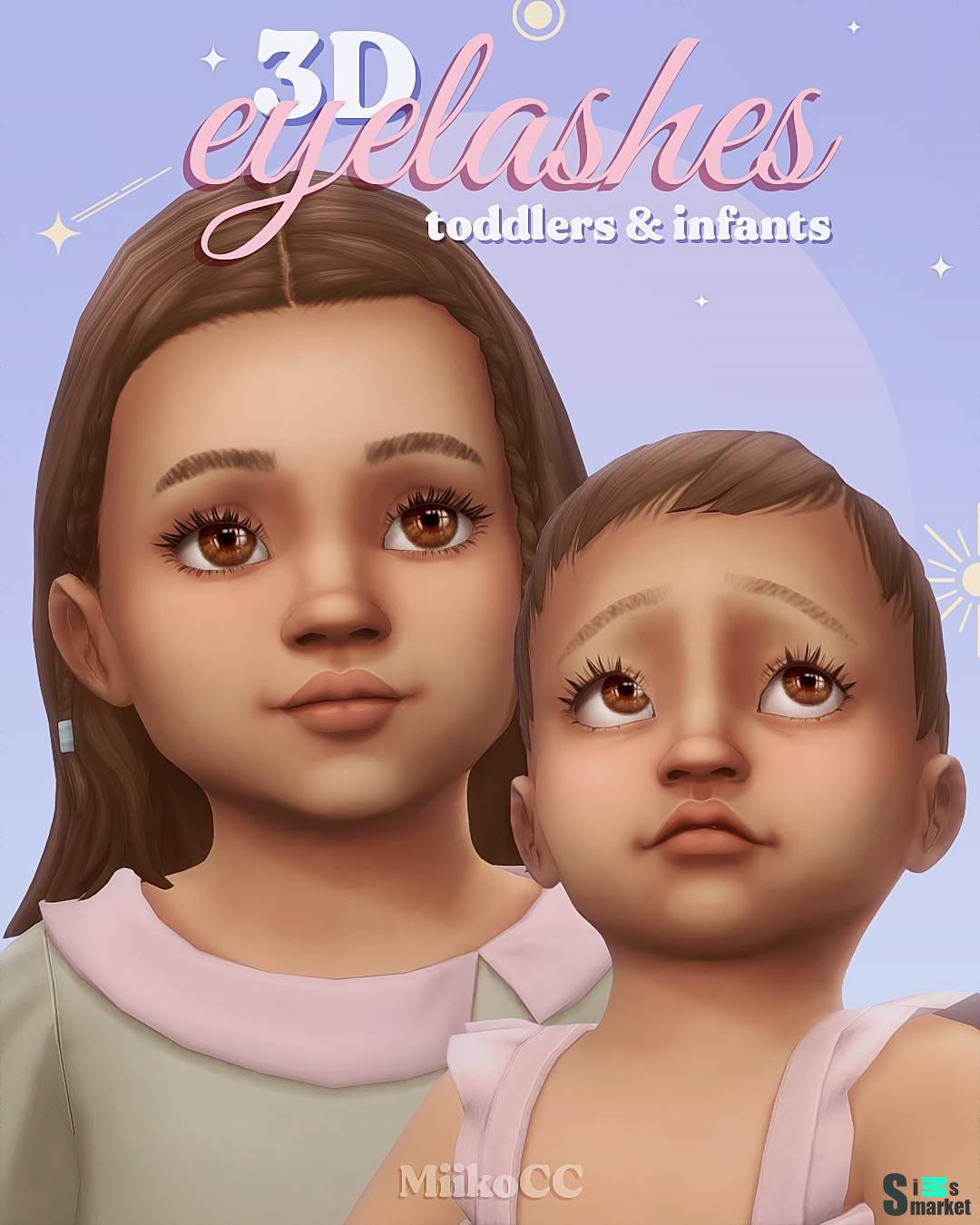 3D реснички для малышей и младенцев "3D eyelashes for toddlers & infan для Симс 4. Скачать мод