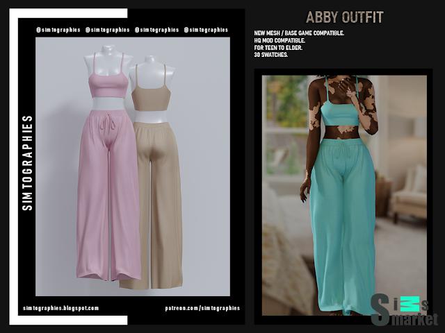 Abby Outfit для Симс 4. Скачать мод