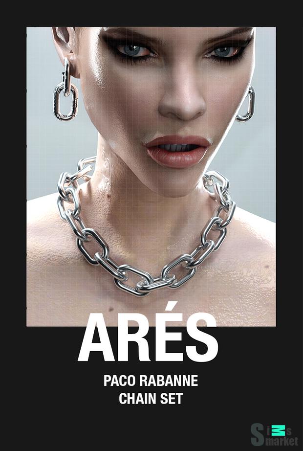 [ARES] Paco Chain Necklace для Симс 4. Скачать мод