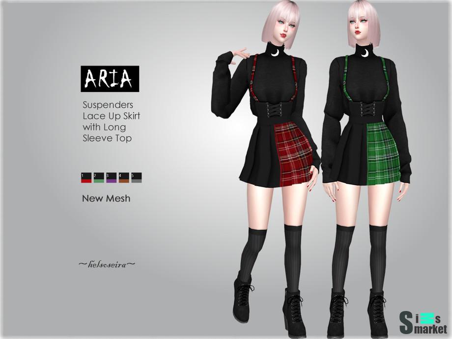 Аутфит ARIA by Helsoseira для Симс 4. Скачать мод