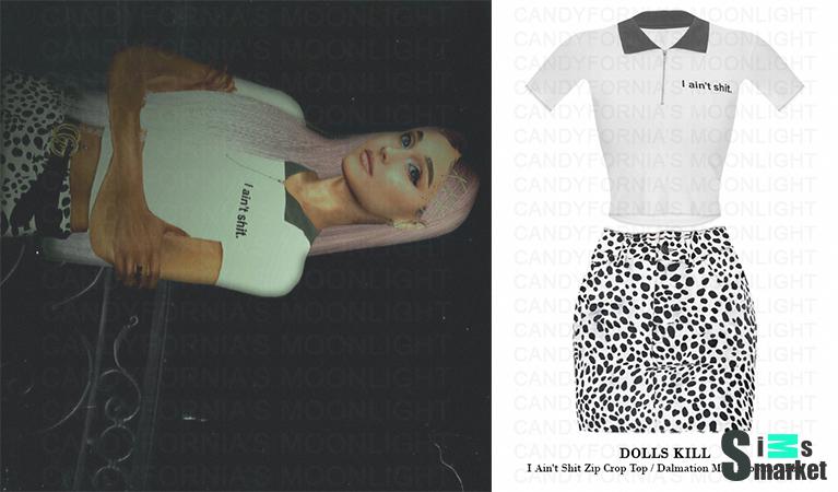 Аутфит ariana grande’s by candyforniasmoonlight для Симс 4. Скачать мод
