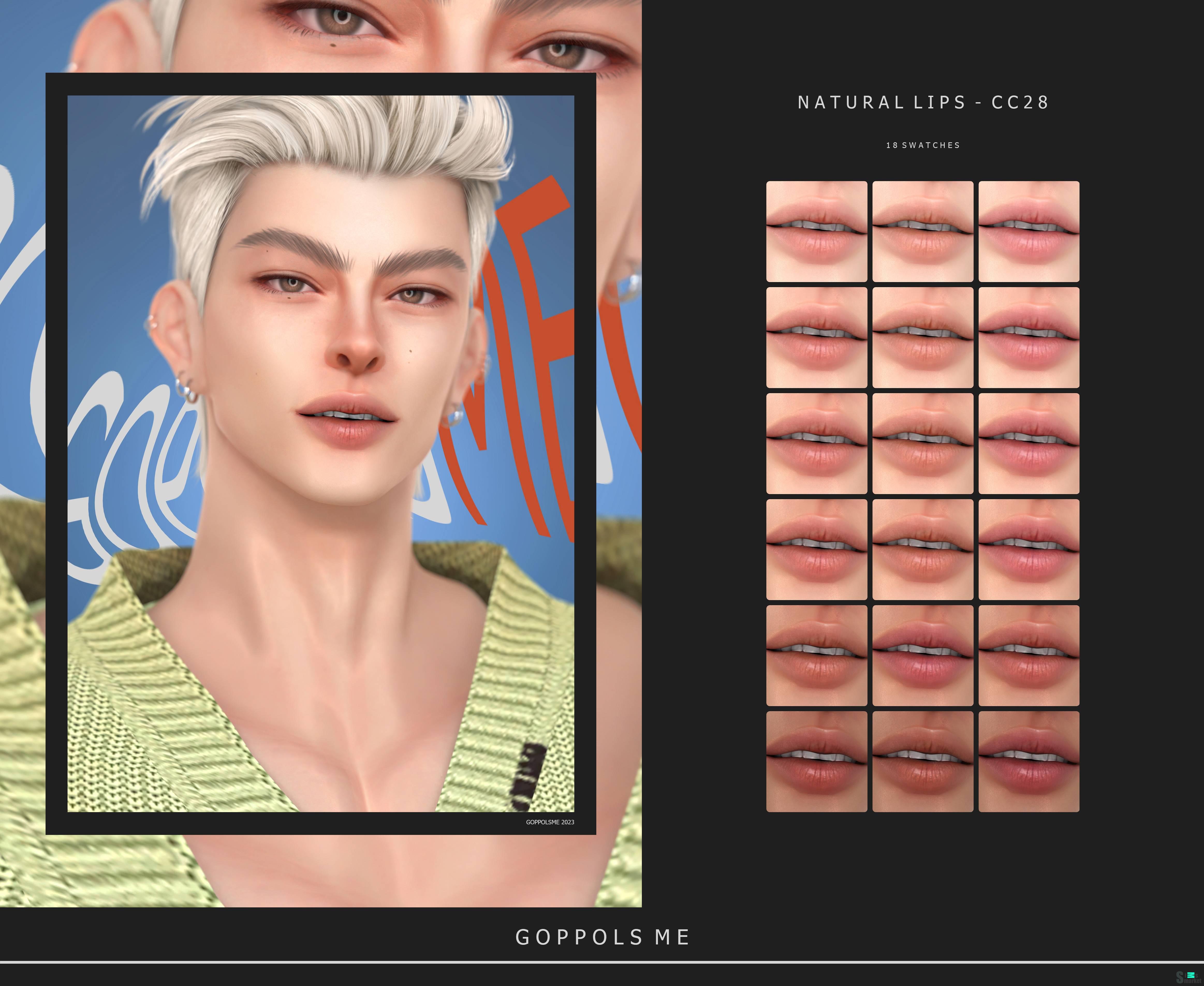 Бальзам для губ "Natural Lips CC28" для Симс 4 для Симс 4. Скачать мод