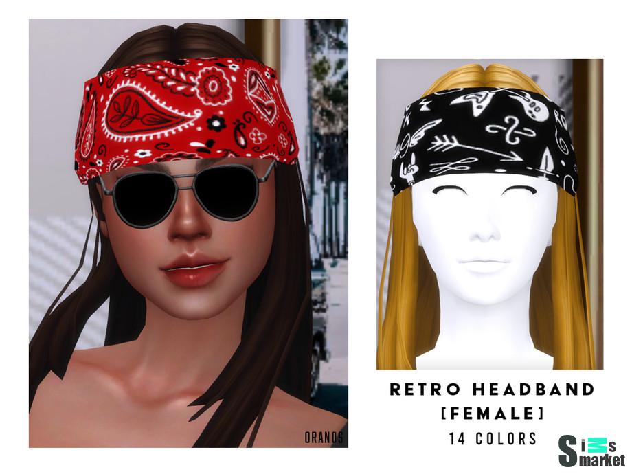 Бандана Retro by OranosTR для Симс 4. Скачать мод