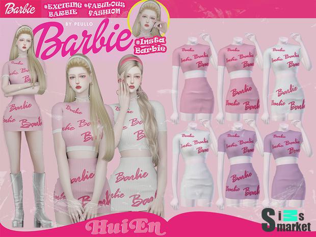 BARBIE OUTFIT для Симс 4. Скачать мод