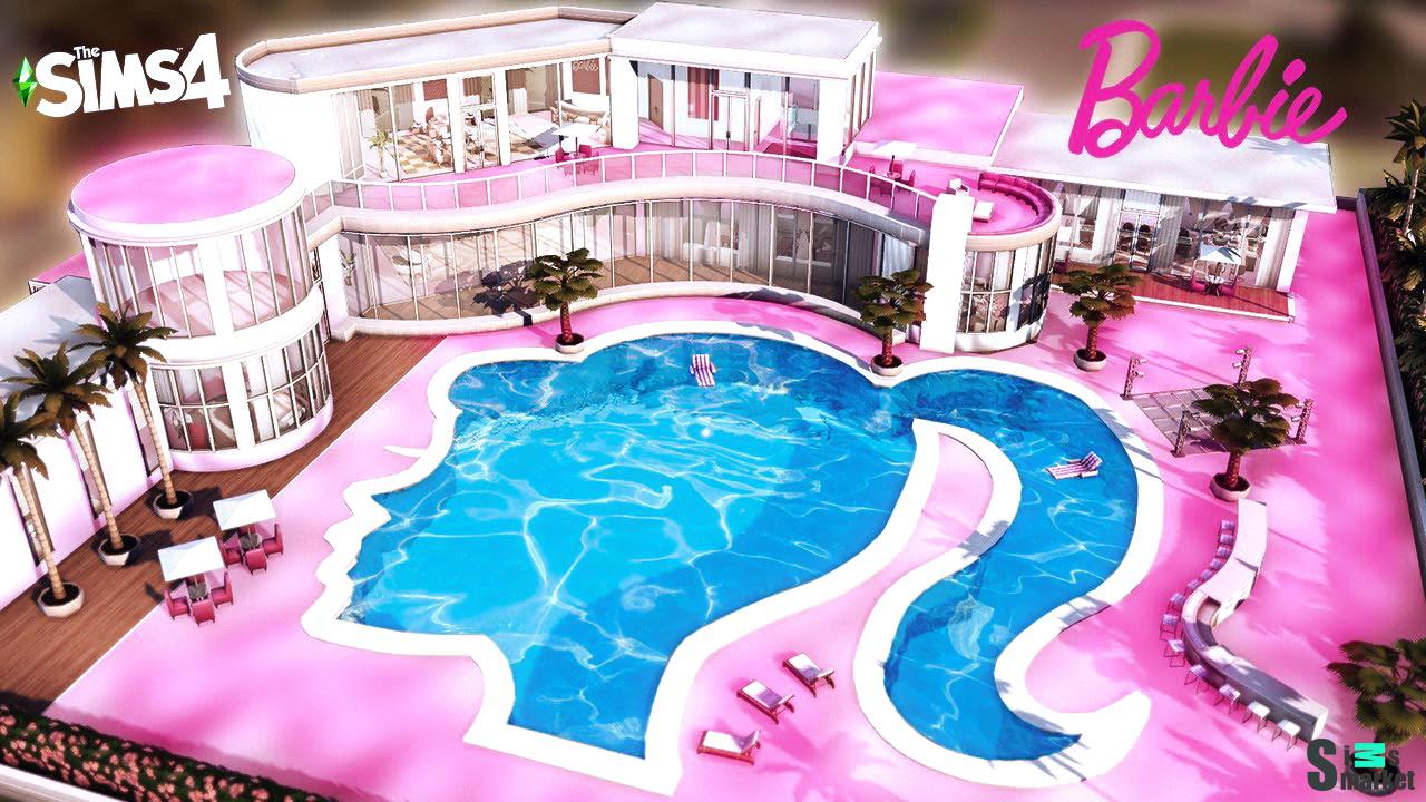 Barbie Pool Mansion  для Симс 4. Скачать мод