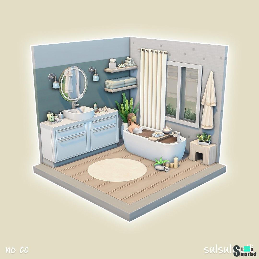 Bathroom sulsulmelli Ванная 5 x 5 для Симс 4. Скачать мод