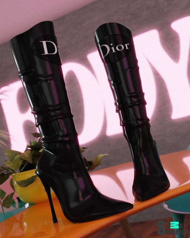 BBV Dior Boots для Симс 4. Скачать мод