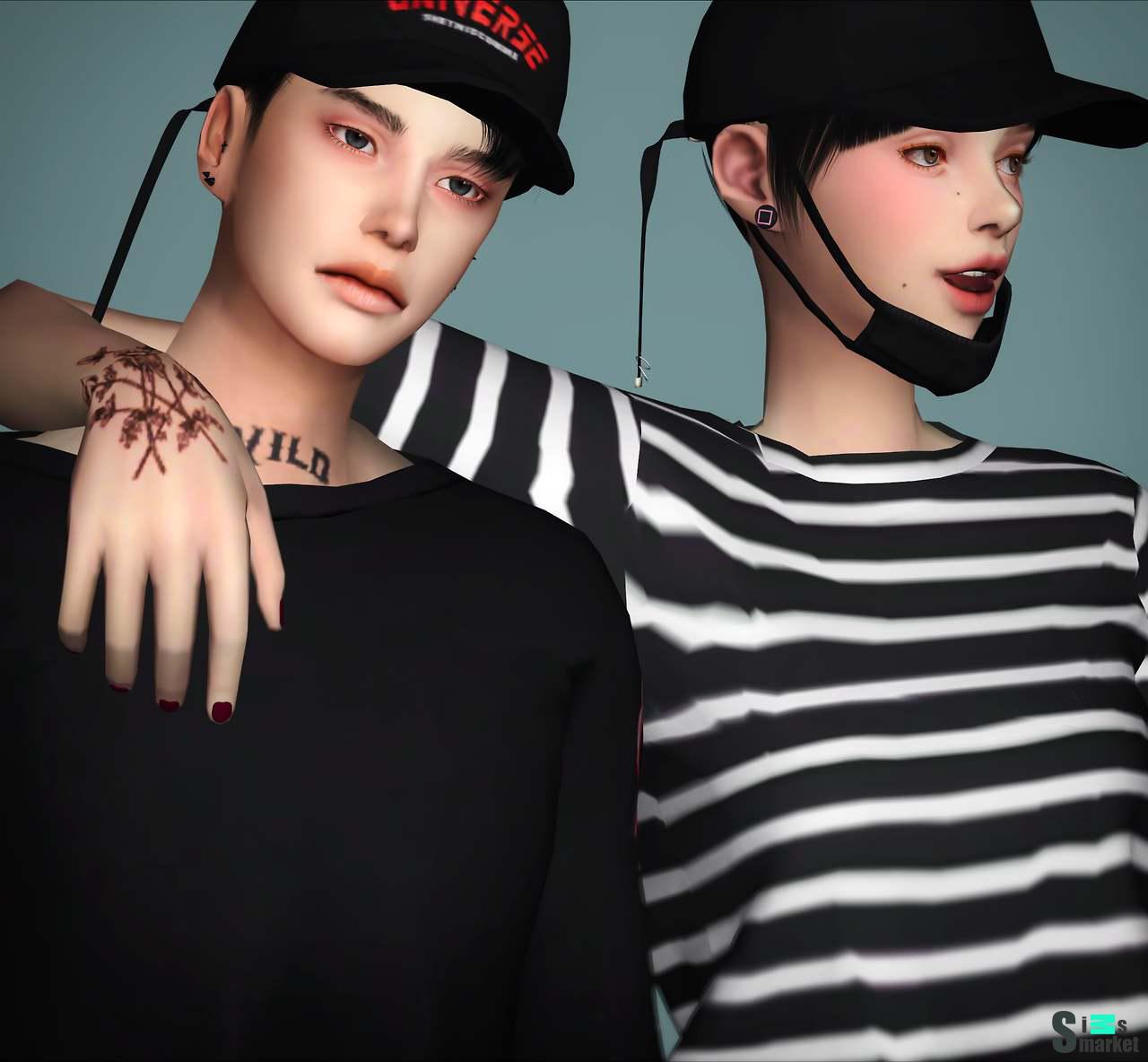 Бейсболка "Long Strap Ball Cap" для Симс 4 для Симс 4. Скачать мод