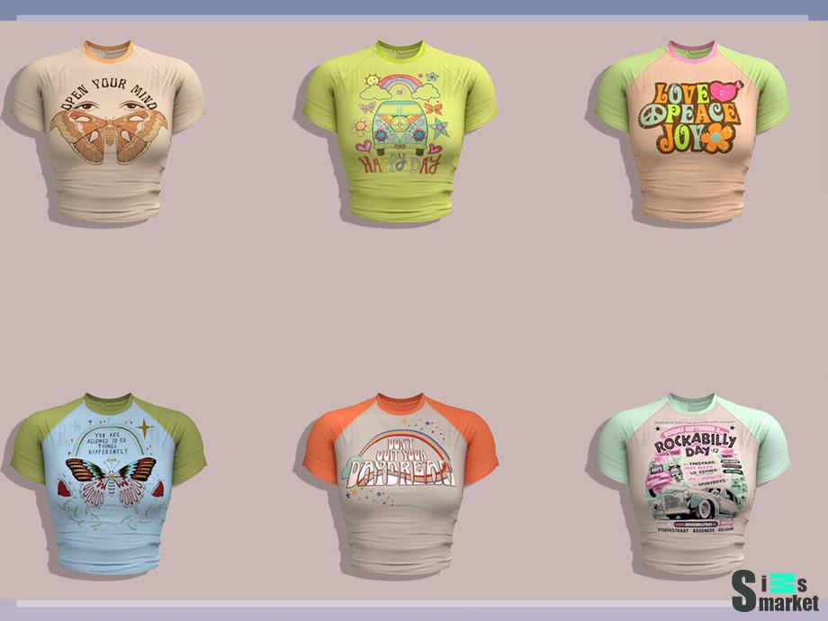 Belaoallure_Janet t_shirt для Симс 4. Скачать мод