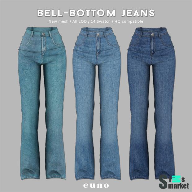 bell-bottom jeans для Симс 4. Скачать мод