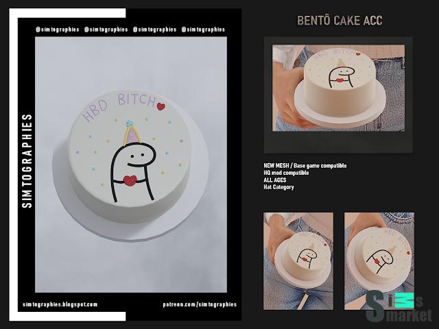 Bentô Cake Acc для Симс 4. Скачать мод