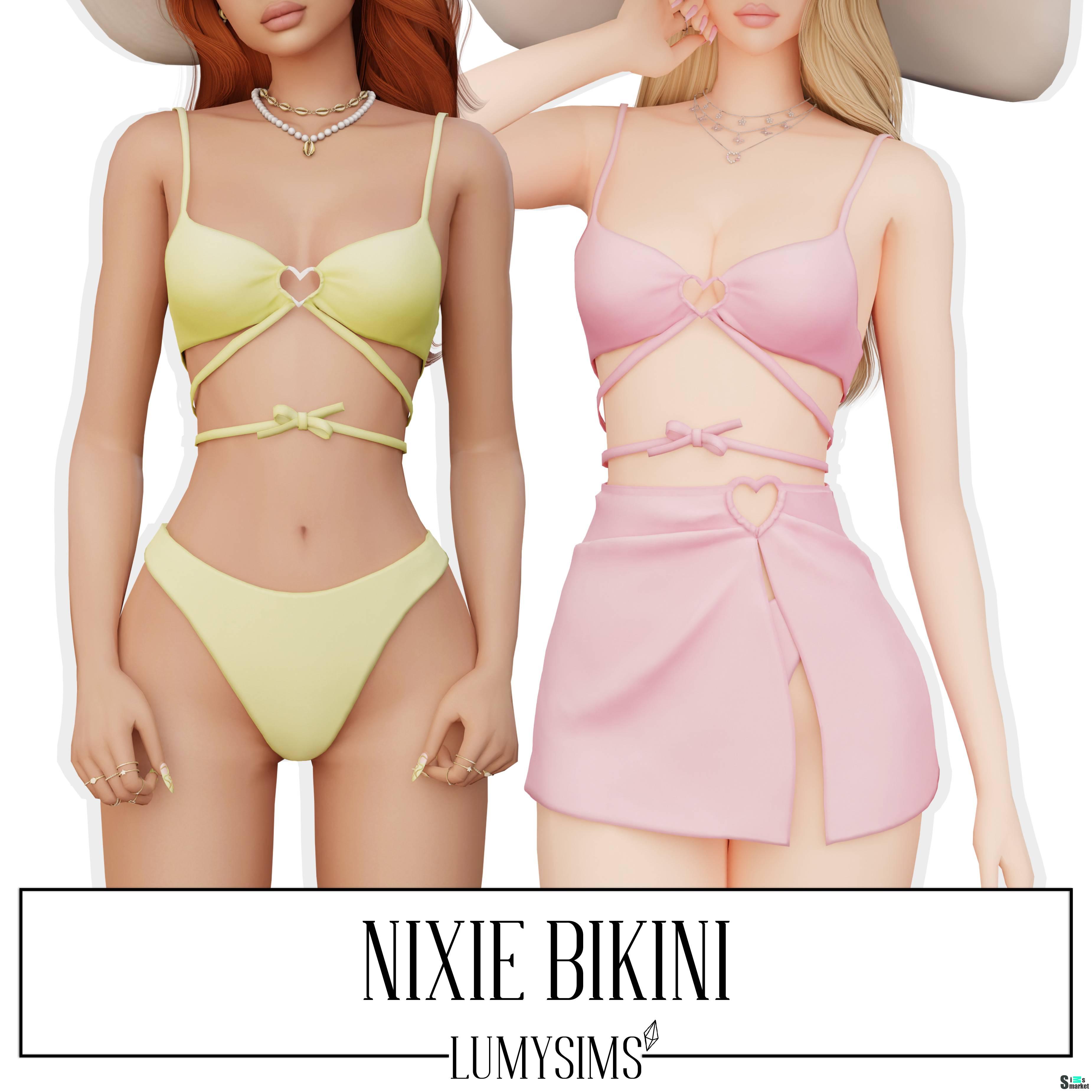 Бикини для симочек "NIXIE BIKINI" для Симс 4 для Симс 4. Скачать мод